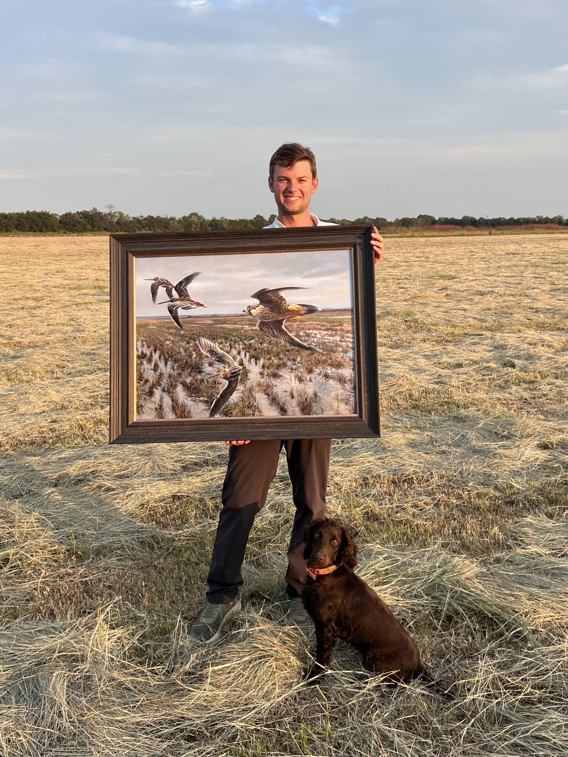 2023 Sweepstakes winner Cody Birdwell with his Andrew Ellis painting